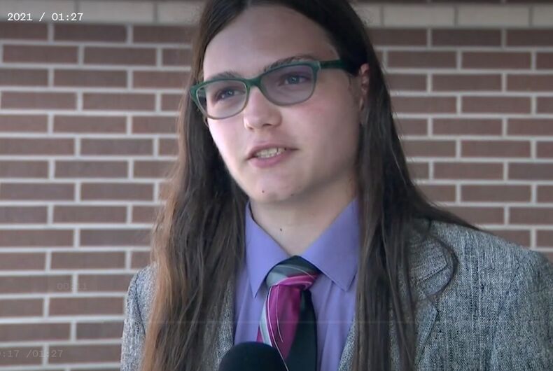 Non-binary student wins battle against school that required short hair for non-female students Non-binary student wins battle against school that required short hair for non-female students