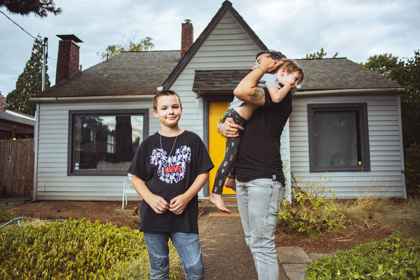 Trystan and Biff let their kids explore personal expression “as much as they want — within reason,” including letting Hailey shave her head for the summer. Photo: Mark Pratt-Russum