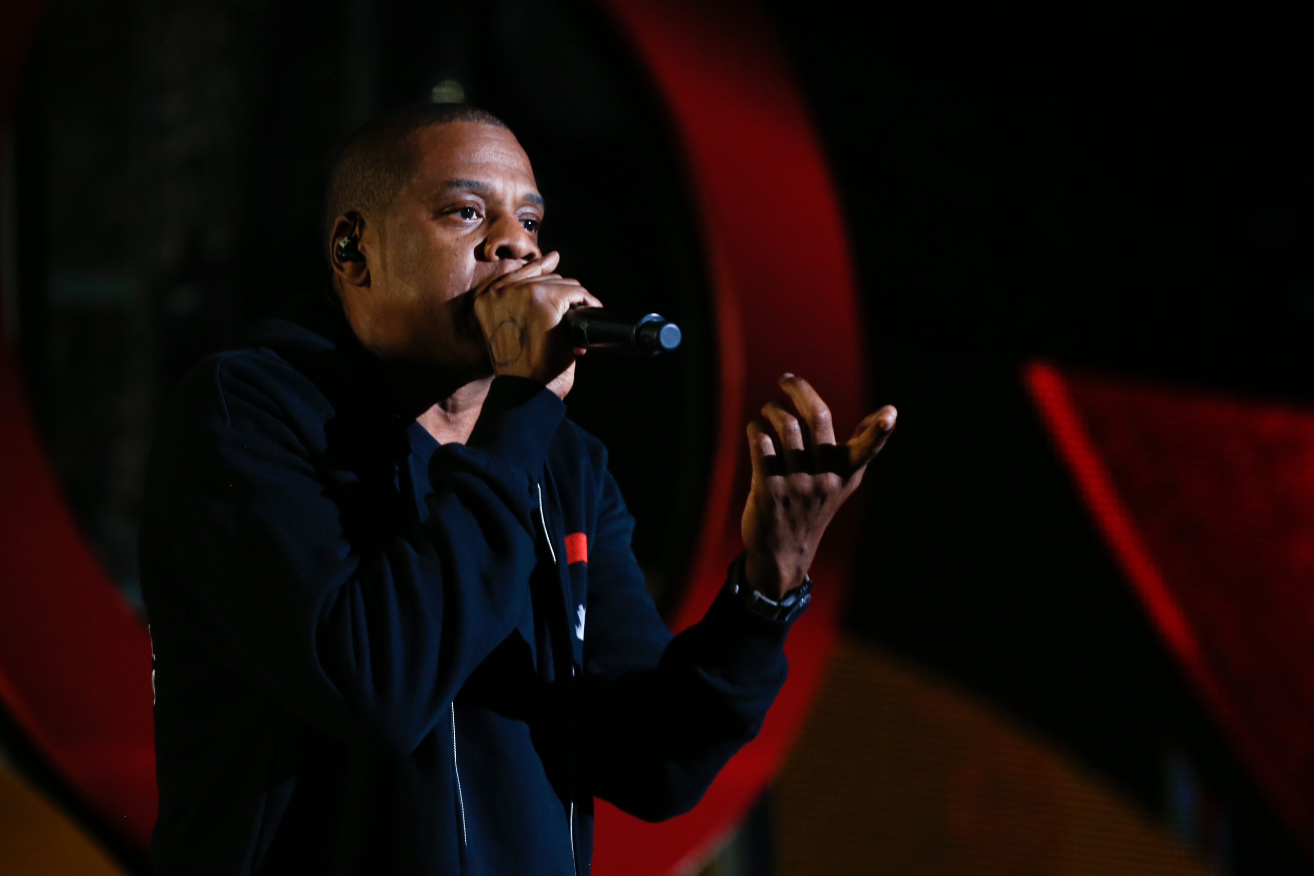 Rapper Jay-Z performs onstage at the 2014 Global Citizen Festival in Central Park on September 27, 2014