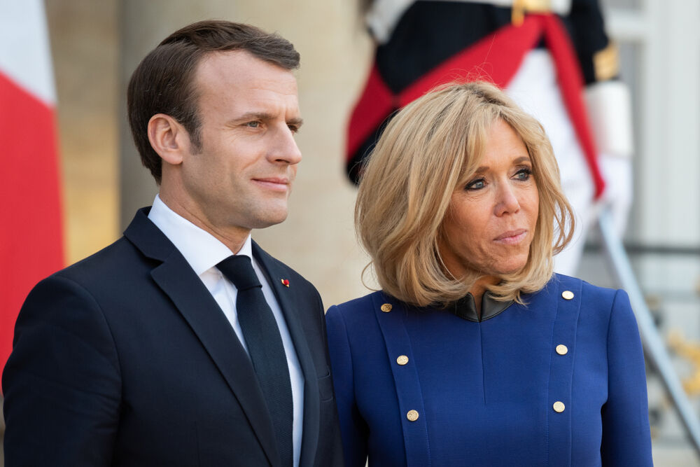 French President Emmanuel Macron and First Lady Brigitte Macron