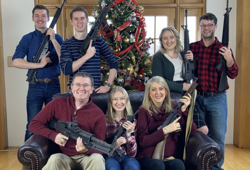 GOP Congressman posts gun-themed Christmas picture just days after school shooting