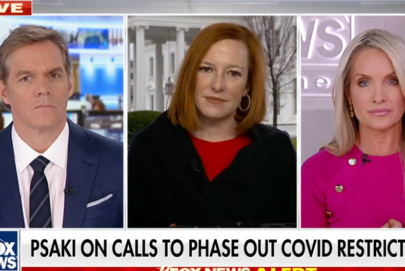bill-hemmer-dana-perino-jen-psaki Jen Psaki on Fox News with hosts Bill Hemmer (l) and Dana Perino