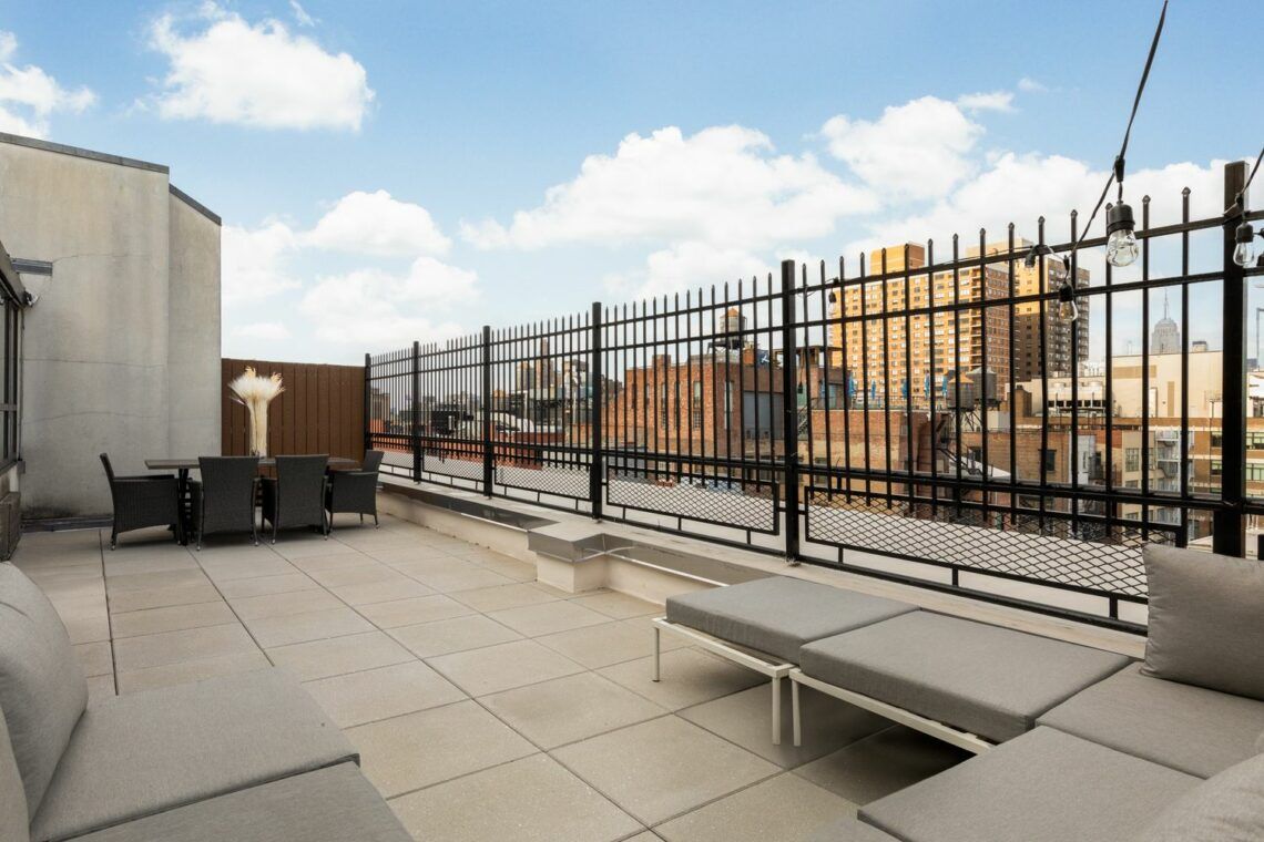 The rooftop terrace at Britney Spears' former NYC penthouse