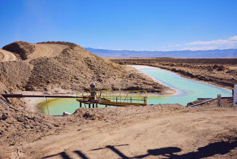 Brine pools for a lithium mine
