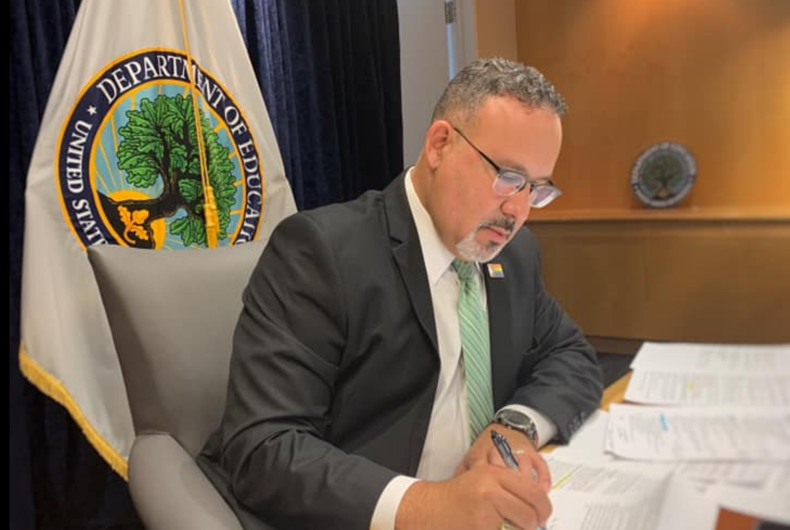 Education Secretary reminds Florida governor that federal law trumps the “Don’t Say Gay” bill