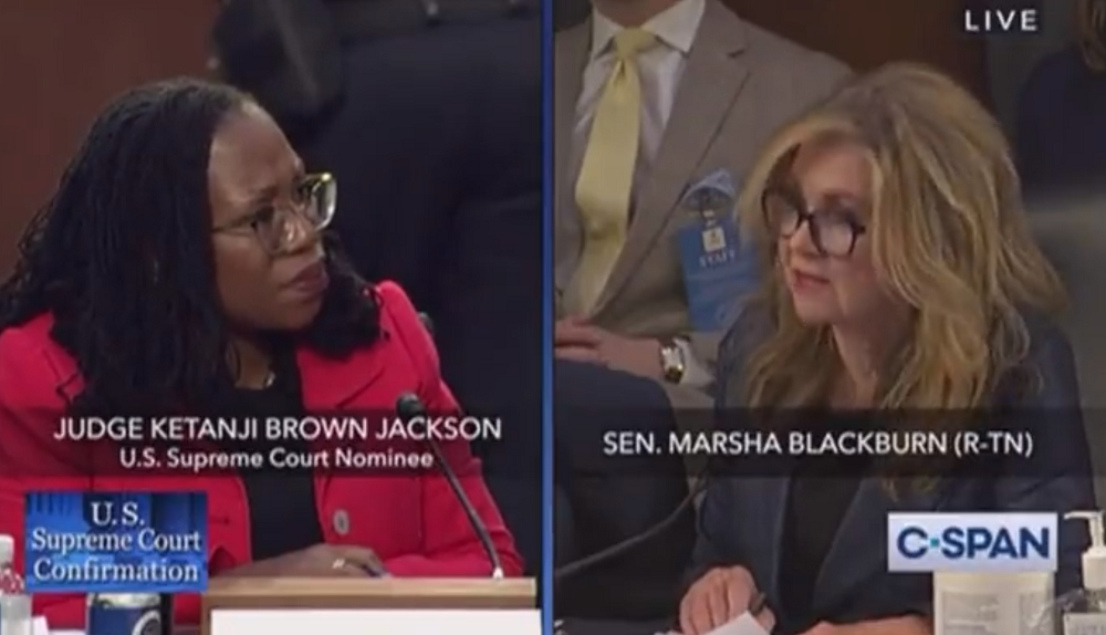 Judge Ketanji Brown Jackson/Sen. Marsha Blackburn
