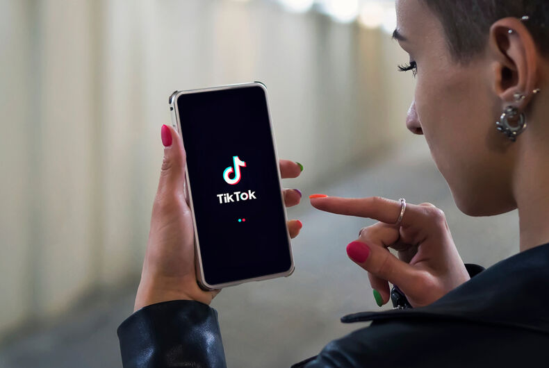 A person using TikTok