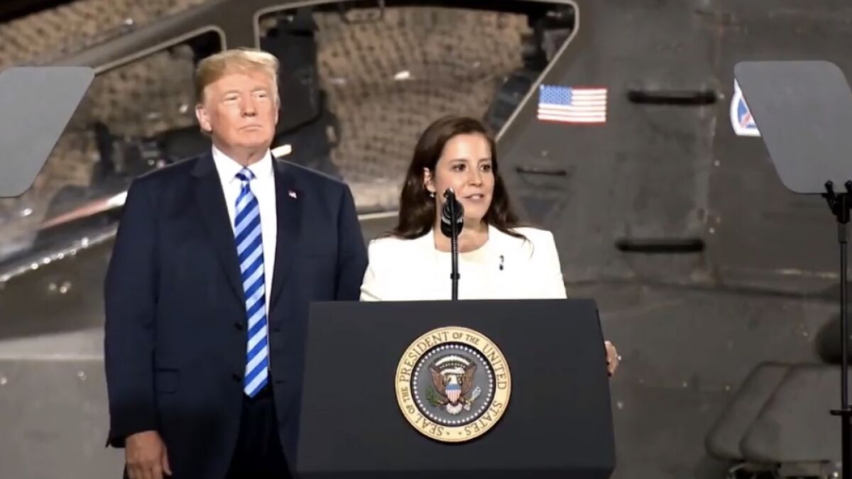 Rep. Elise Stefanik with Donald Trump