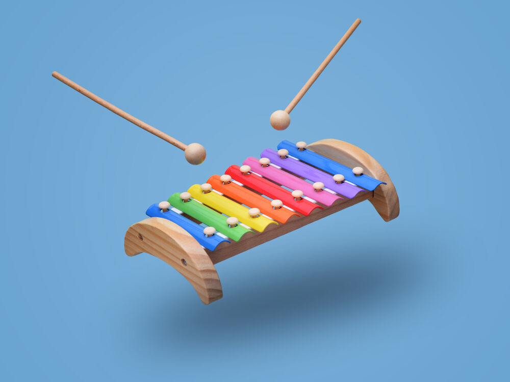 A rainbow glockenspiel