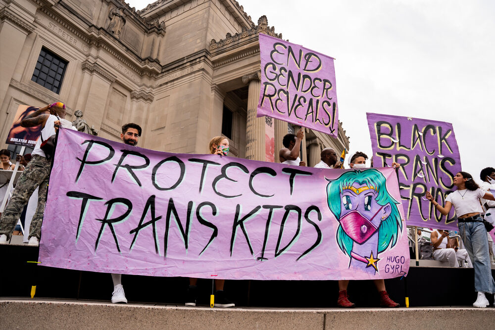 JUNE 13 2021: Protest at Brooklyn for trans youth rights