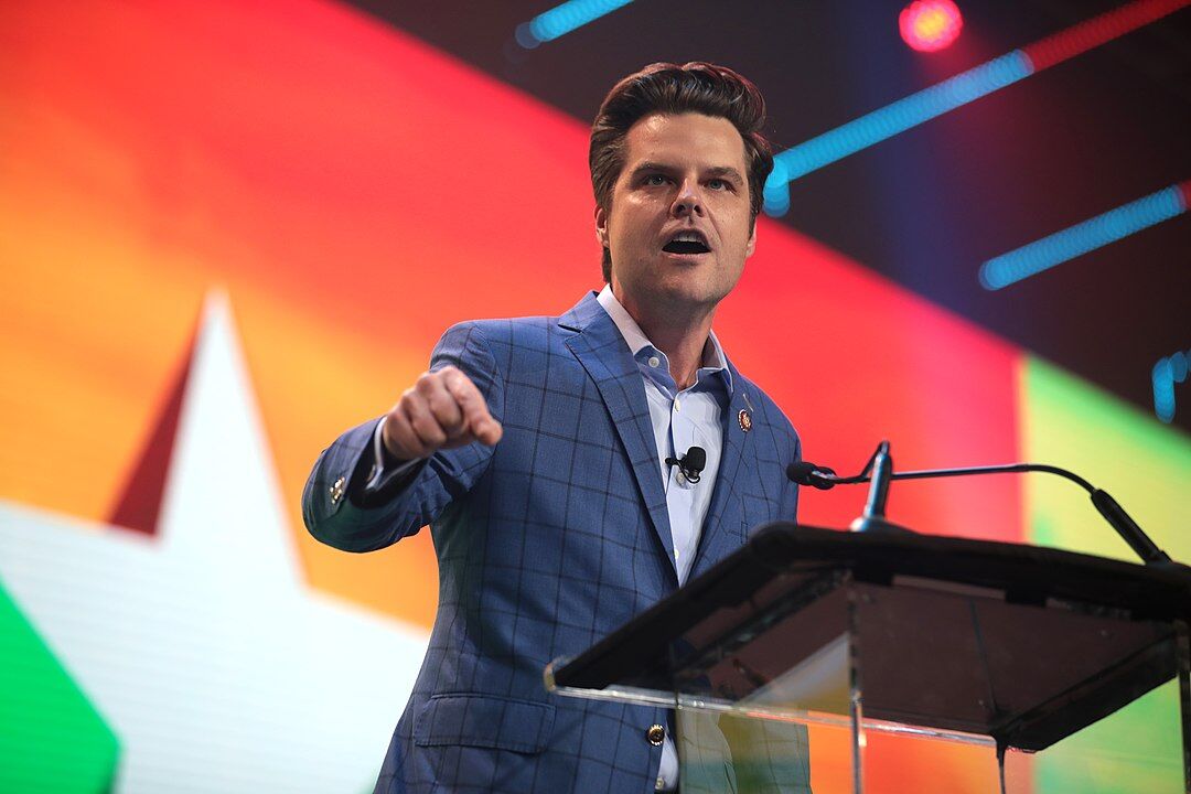 Rep. Matt Gaetz at a Turning Point USA event in 2020