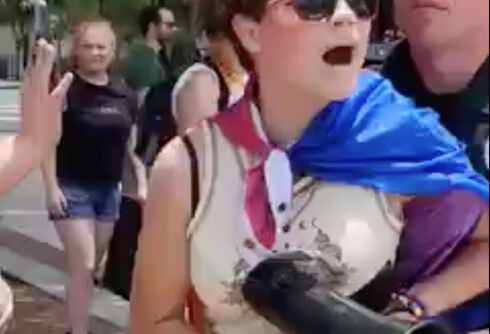 13-year-old wearing bisexual Pride flag arrested at Florida pro-choice protest