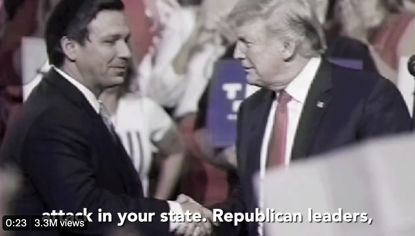 Donald Trump shares claims that Ron DeSantis &#8220;groomed&#8221; underage students