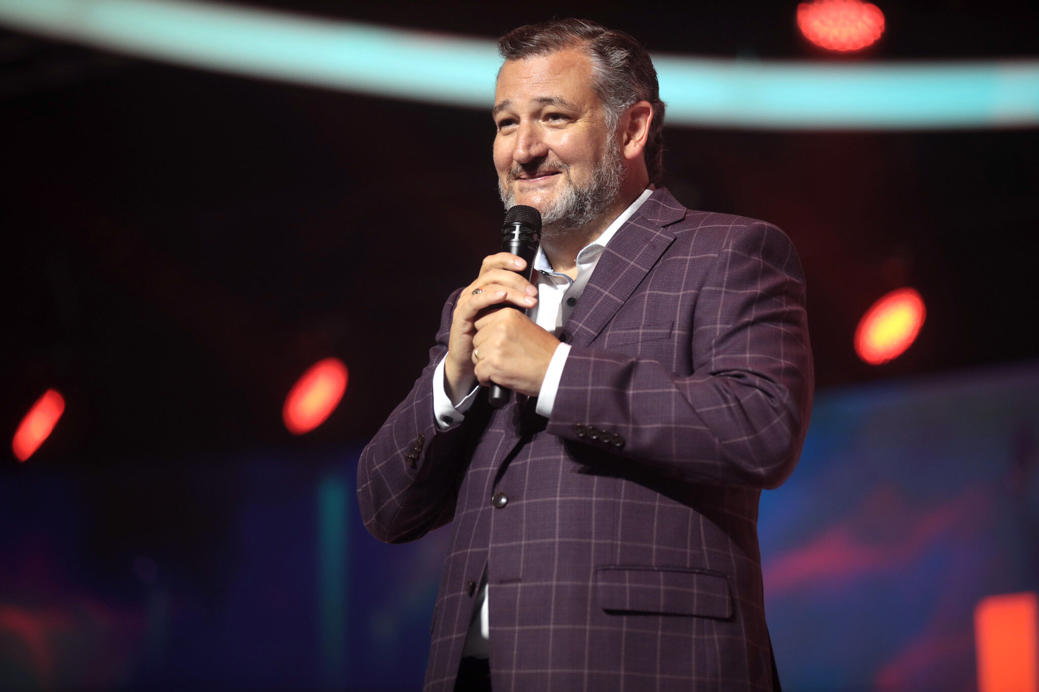 U.S. Senator Ted Cruz speaking with attendees at the 2022 Student Action Summit at the Tampa Convention Center in Tampa, Florida.