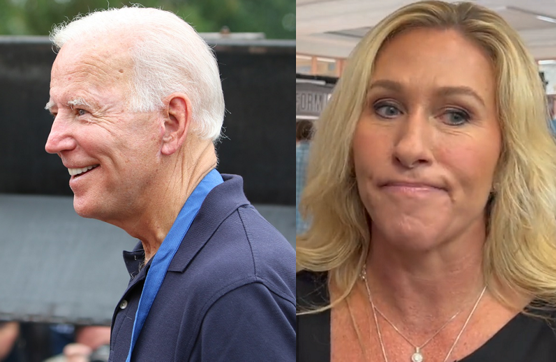 Joe Biden strikes out at Marjorie Taylor Greene in campaign announcement & she's not happy