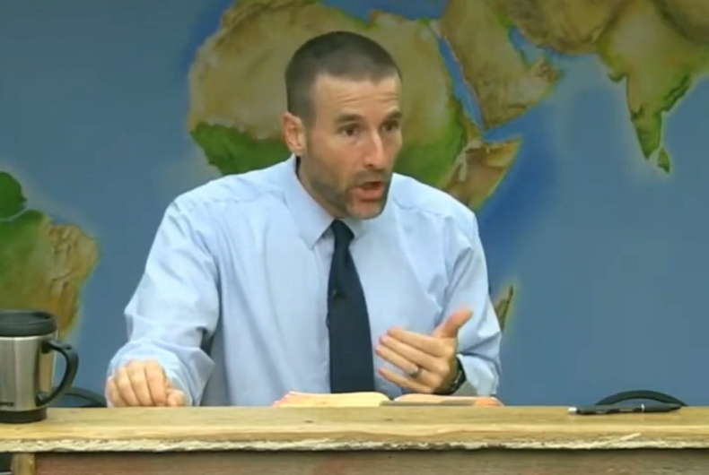 Hate preacher warns congregation that gays will get you drunk & “into some weird junk”