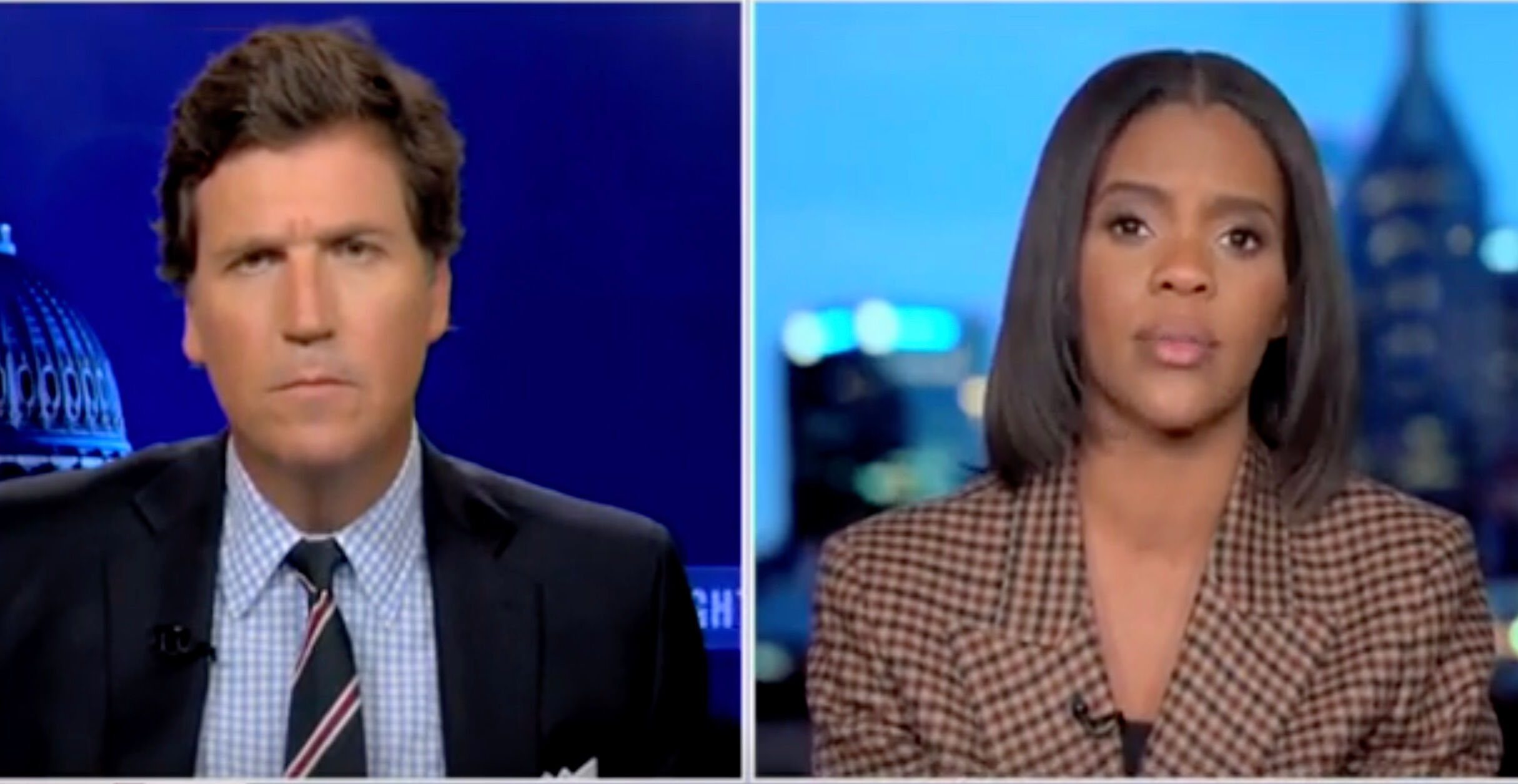 Tucker Carlson and Candace Owens