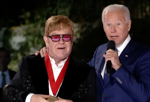 President Biden surprised Elton John with the National Humanities Medal