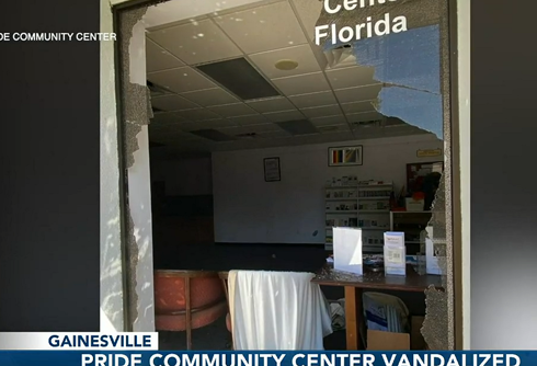 A Florida pride center was vandalized & the perpetrator left a note