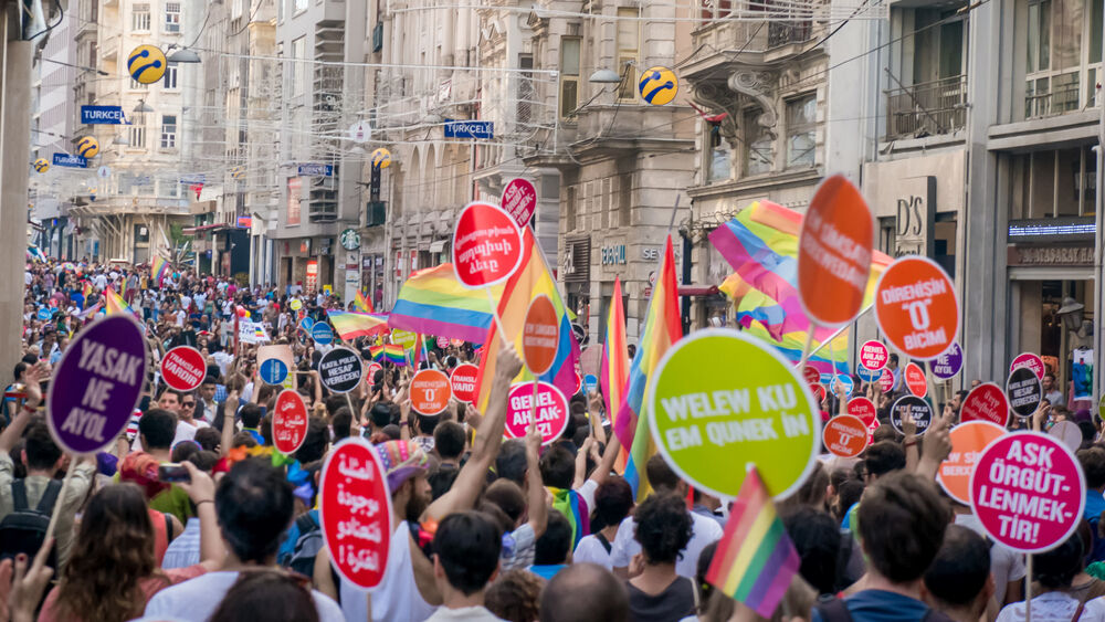 Scene from Istanbul Pride 2013, before it was banned