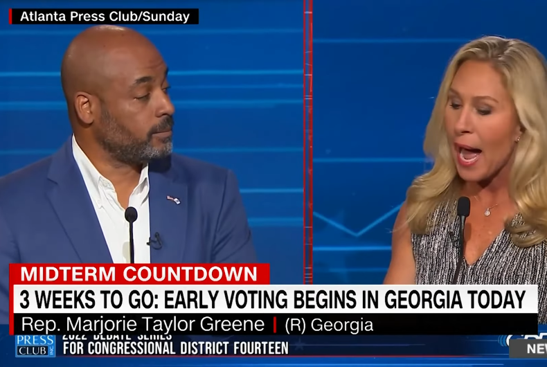 Marcus Flowers (D) debates Rep. Marjorie Taylor Greene (R)
