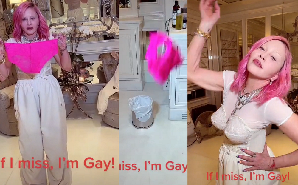 Scenes from Madonna's video