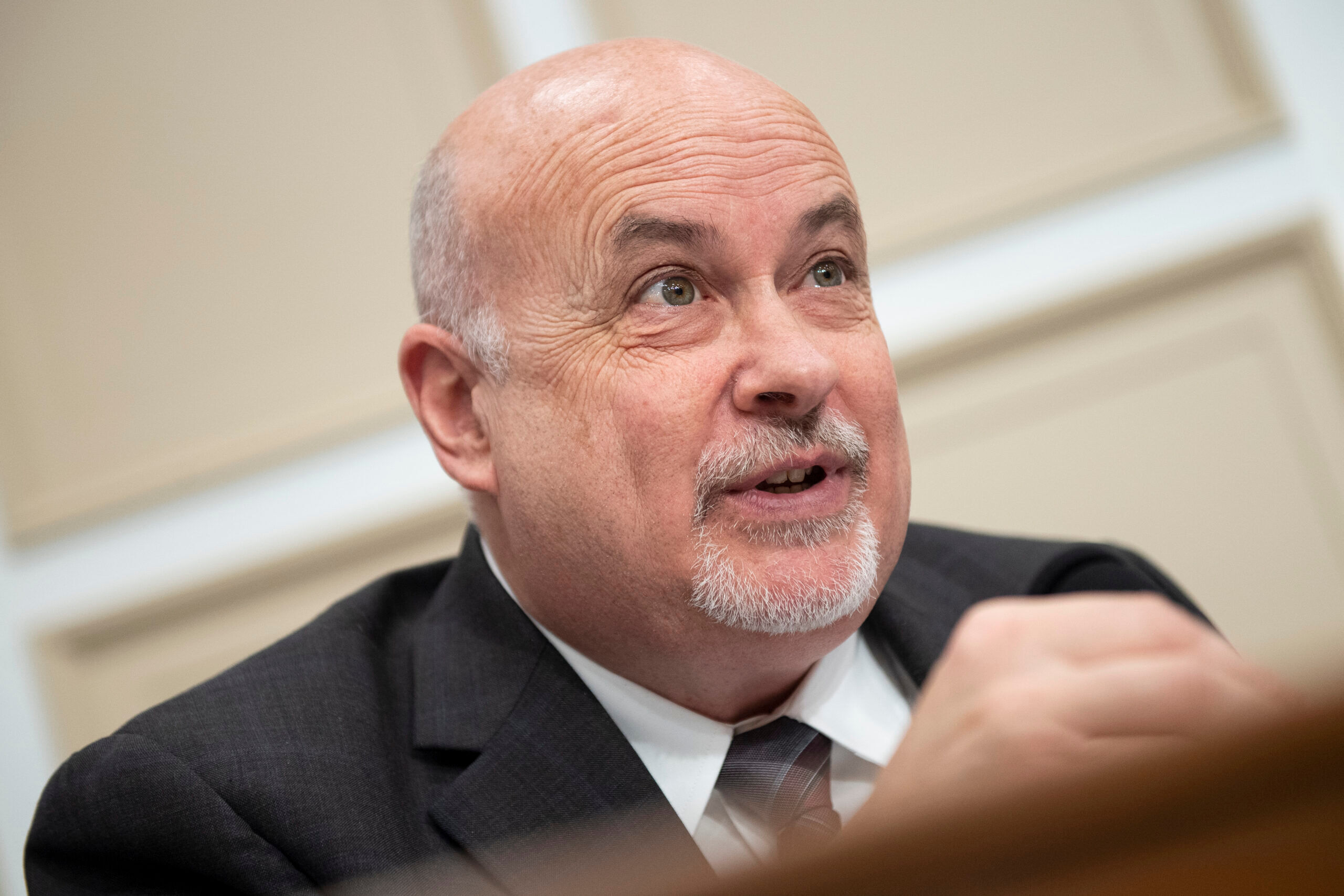 Rep. Mark Pocan questions Education Secretary Betsy DeVos as she testifies before the House Appropriations Committee Labor, Health and Human Services, Education and Related Agencies Subcommittee in Washington on Thursday, Feb. 27, 2020.