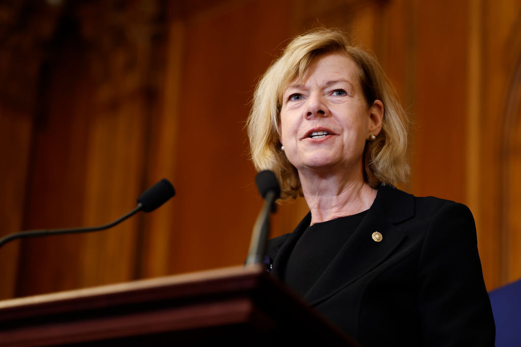 Senator Tammy Baldwin (D-WI) at the enrollment ceremony for the Respect For Marriage Act
