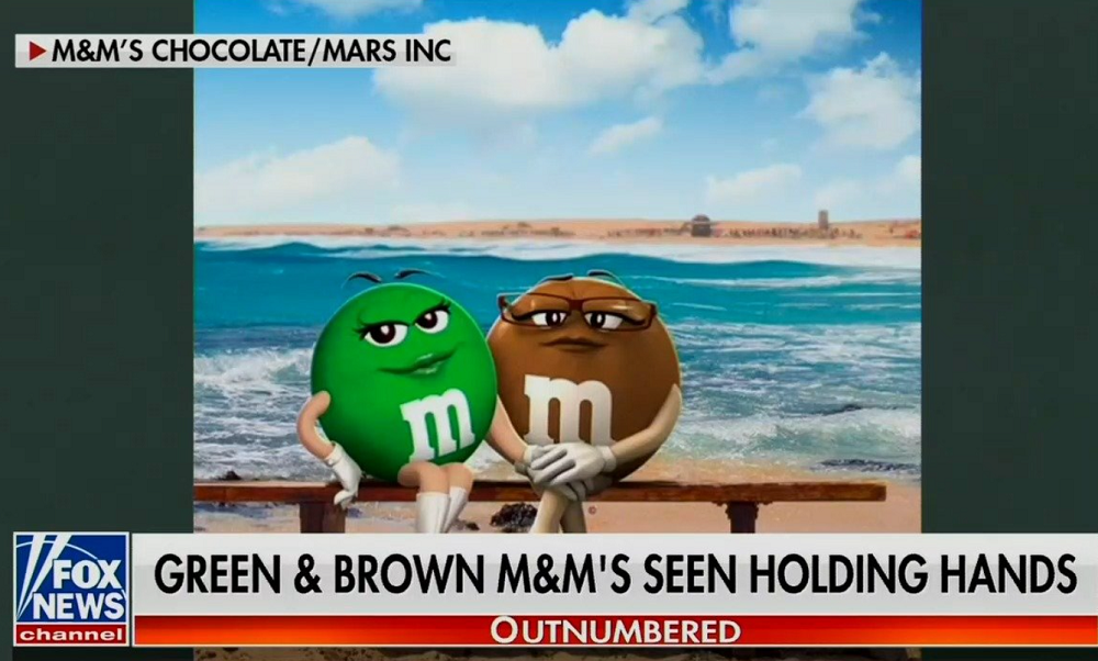 Fox News warns viewers that two female M&Ms held hands