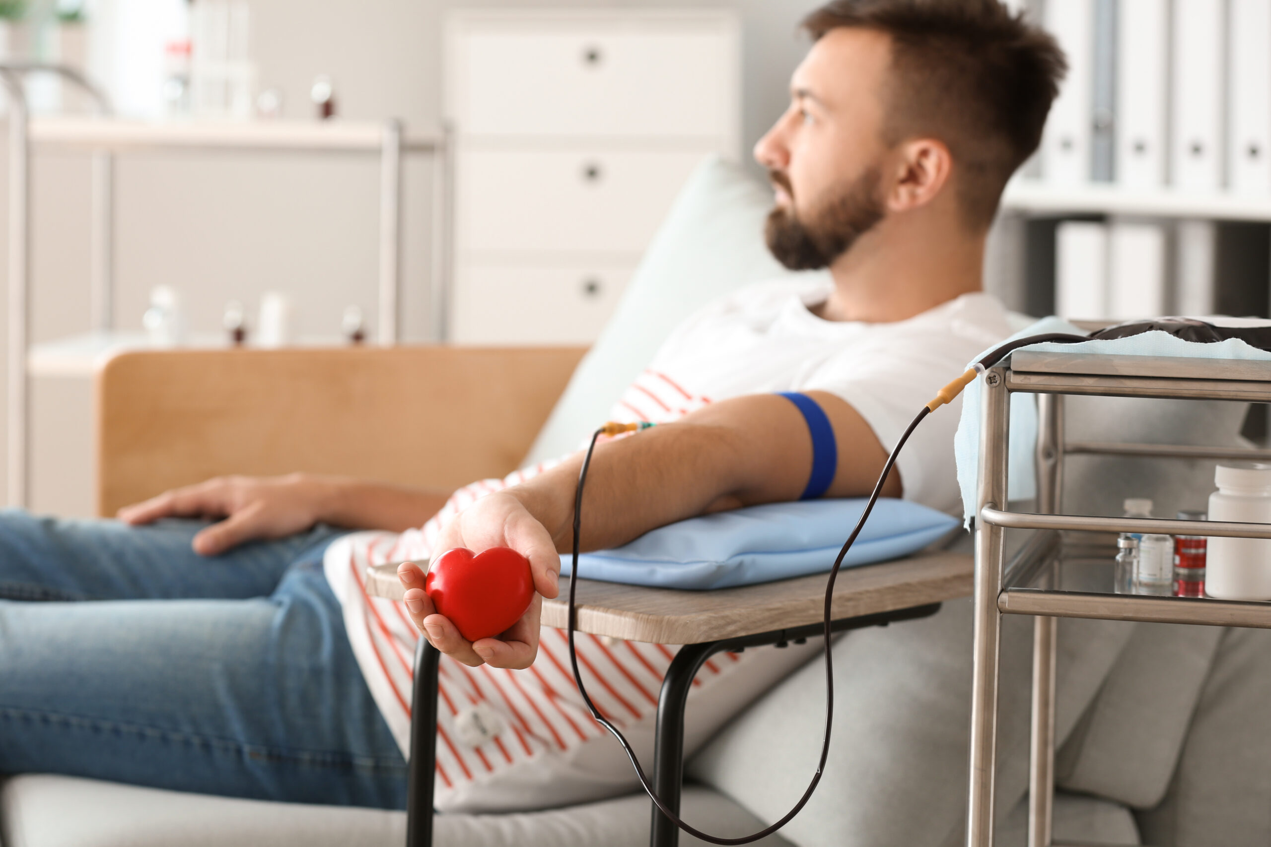 FDA blood donation proposal, gay, bisexual, queer men, rules, PrEP, HIV, Man,Donating,Blood,In,Hospital