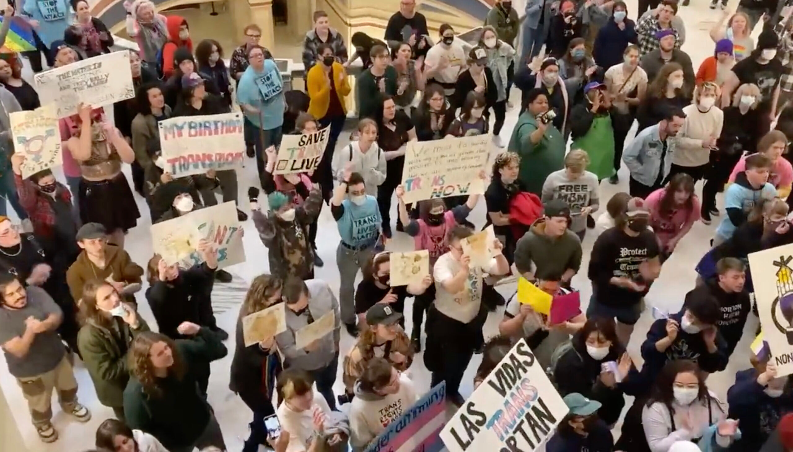 Activists took over the Oklahoma Capitol to protest anti-trans legislation
