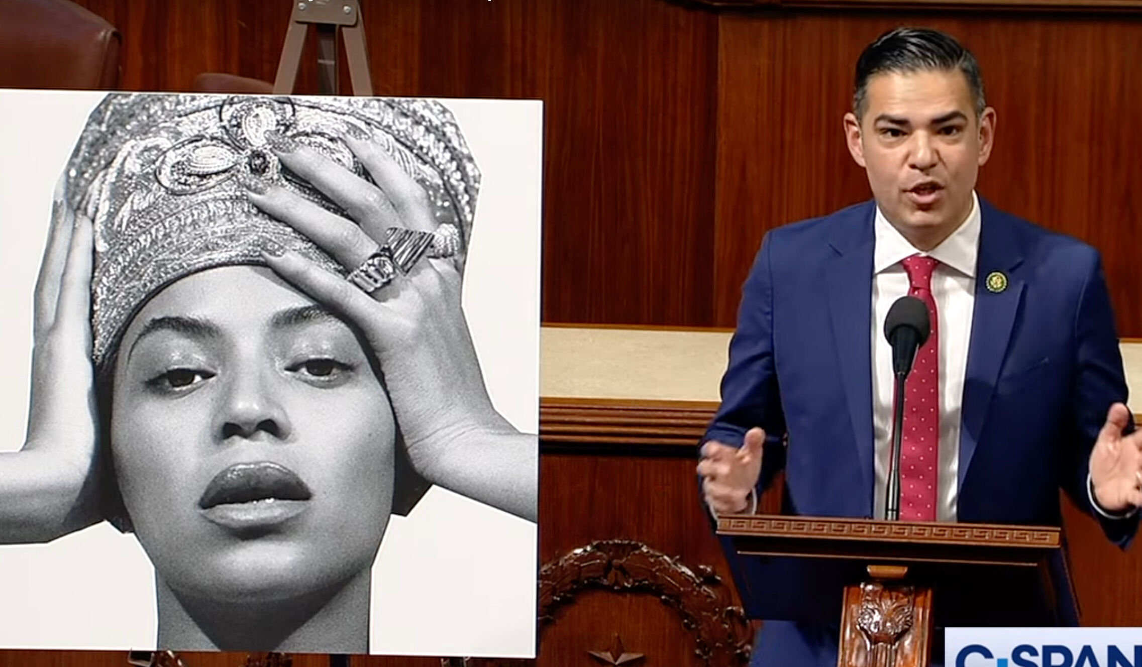 Out congressman gave an impassioned tribute to Beyoncé on the House floor