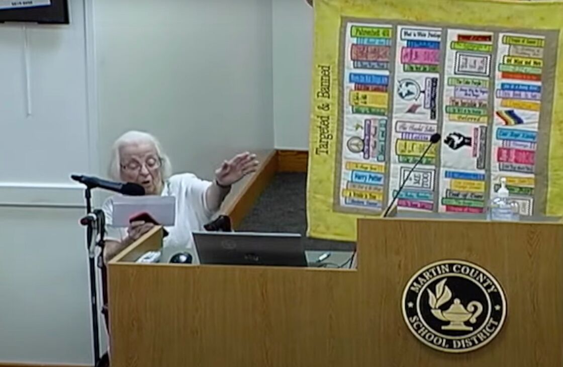 100-year-old WWII widow blasts book bans in fiery speech