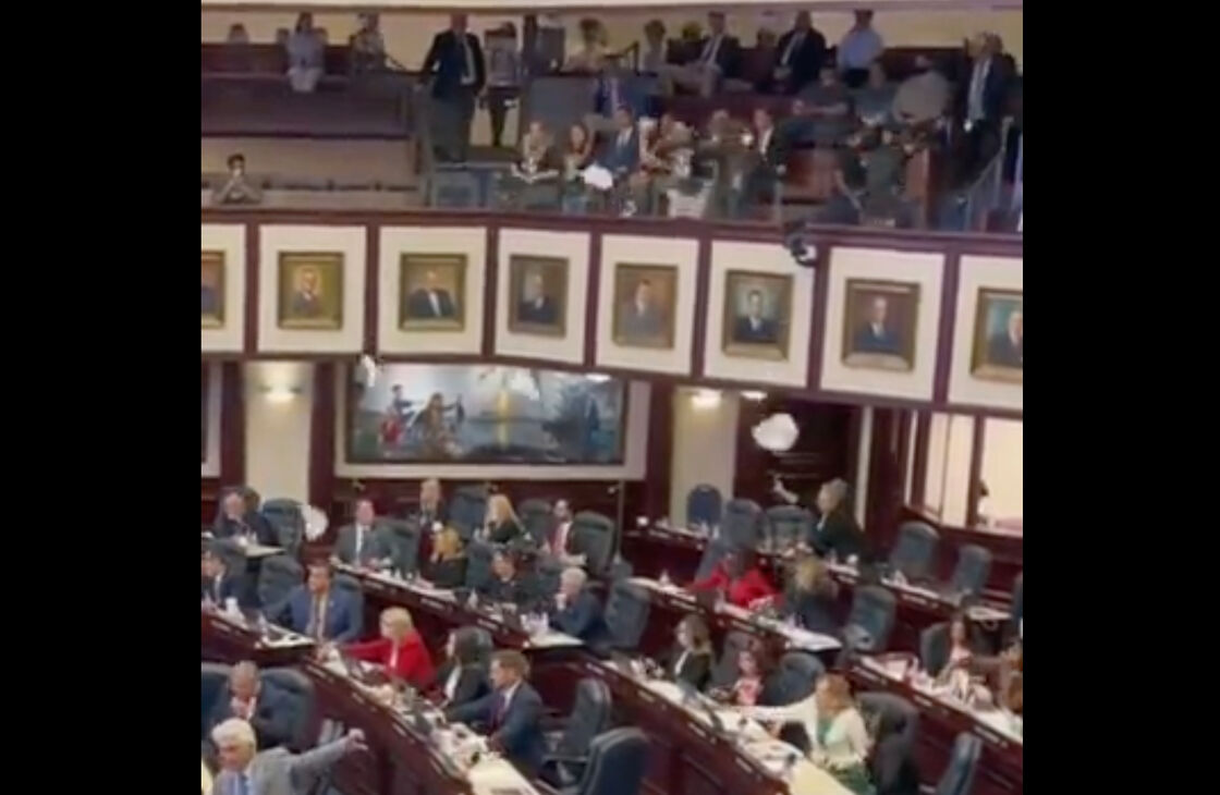 Trans kids throw underwear with slogans like “leave my genitals alone” at Florida GOP lawmakers