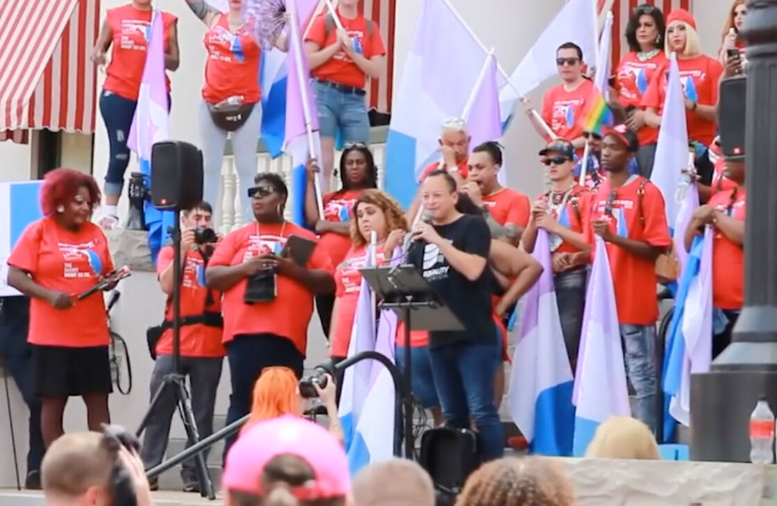 Hundreds of drag queens rallied at the Florida Capitol to protest the state’s anti-drag bill