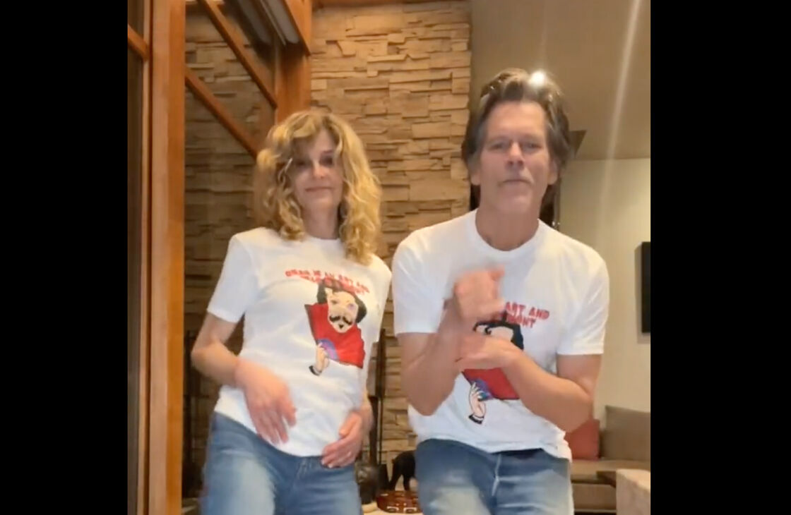 Kevin Bacon & Kyra Sedgwick dance it out for the ACLU’s Drag Defense Fund