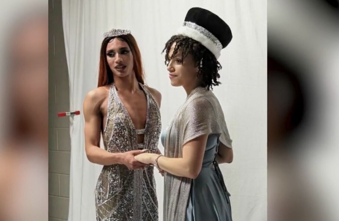A high school crowned LGBTQ+ prom king & queen. This man threatened to attack the school.