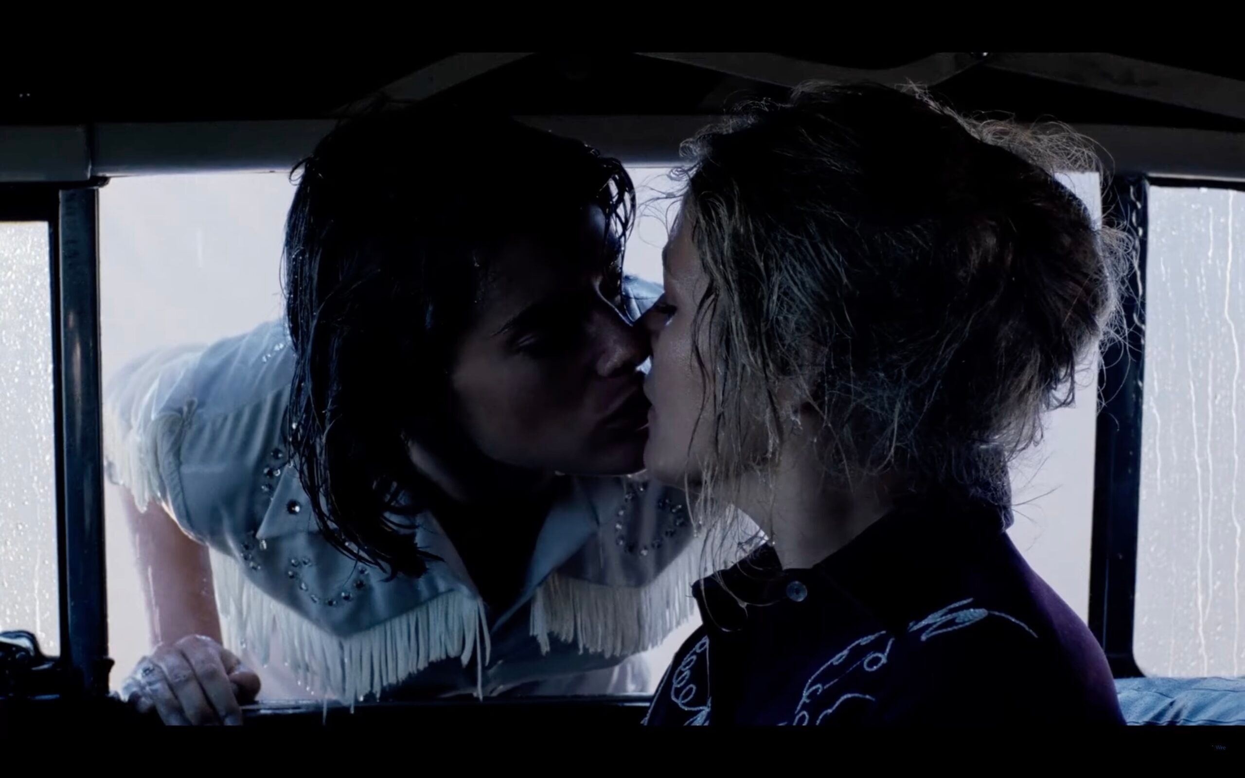 Kissing scene from "Desert Hearts"