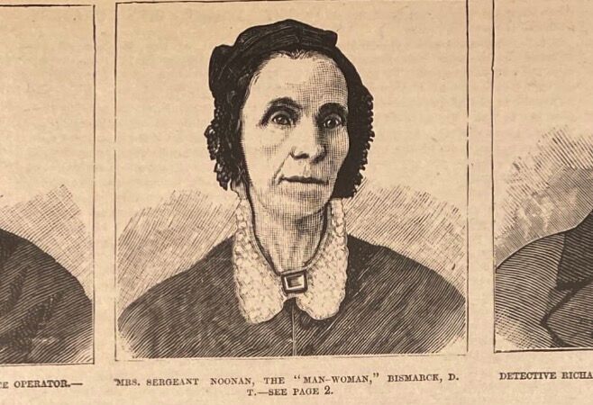 Drawing of Mrs. Nash from the February 15, 1879 issue of New York's "National Police Gazette"