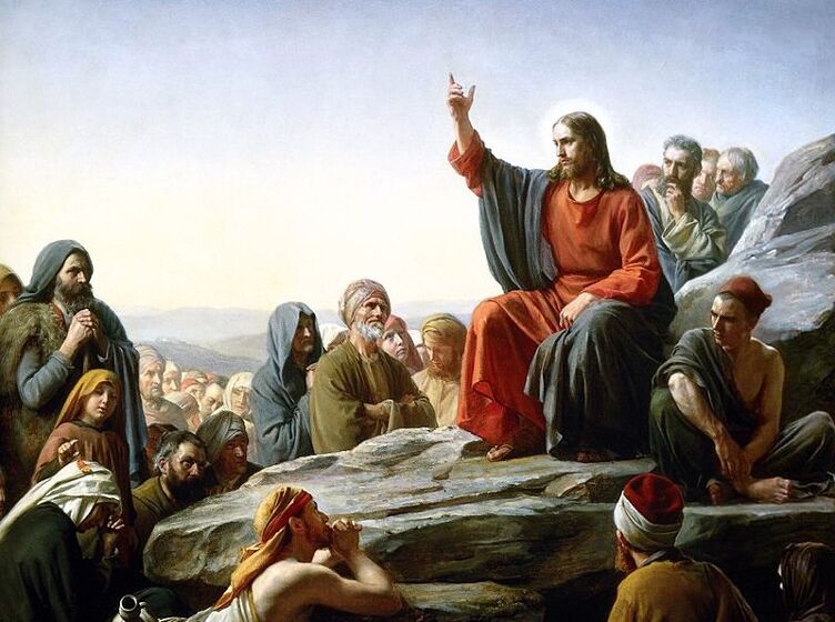 Jesus delivers a sermon while seated on a rocky mountain, transgender people in the Bible