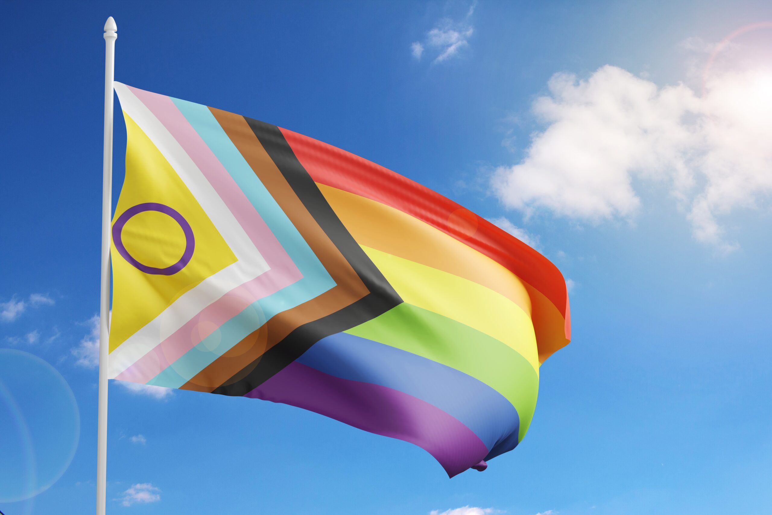 The intersex-inclusive Progressive Pride flag