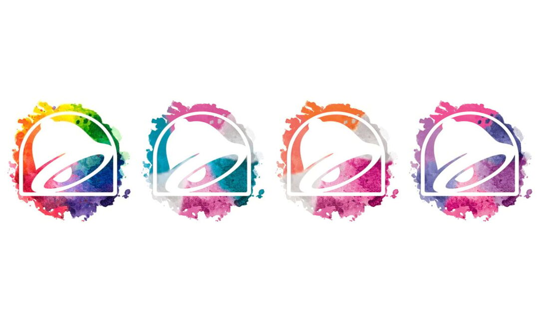 Taco Bell's pride logos