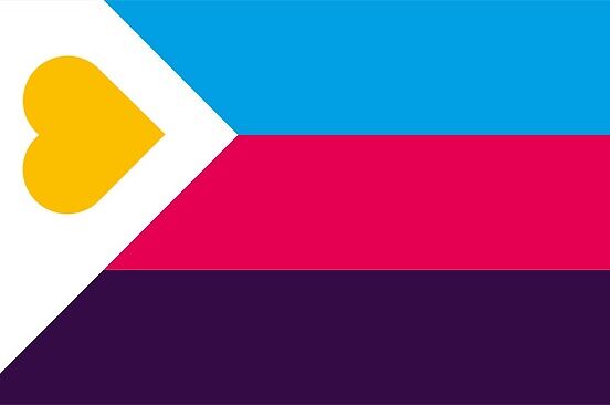 Tri-color Polyamorous Pride Flag