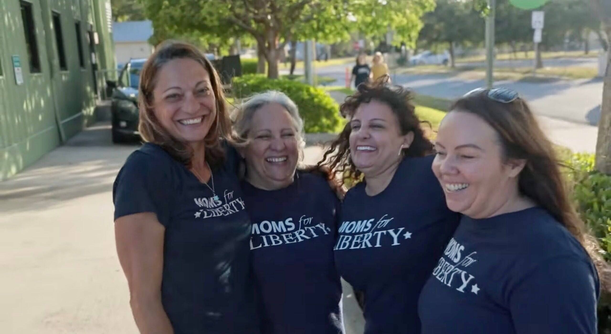A group of Moms for Liberty members