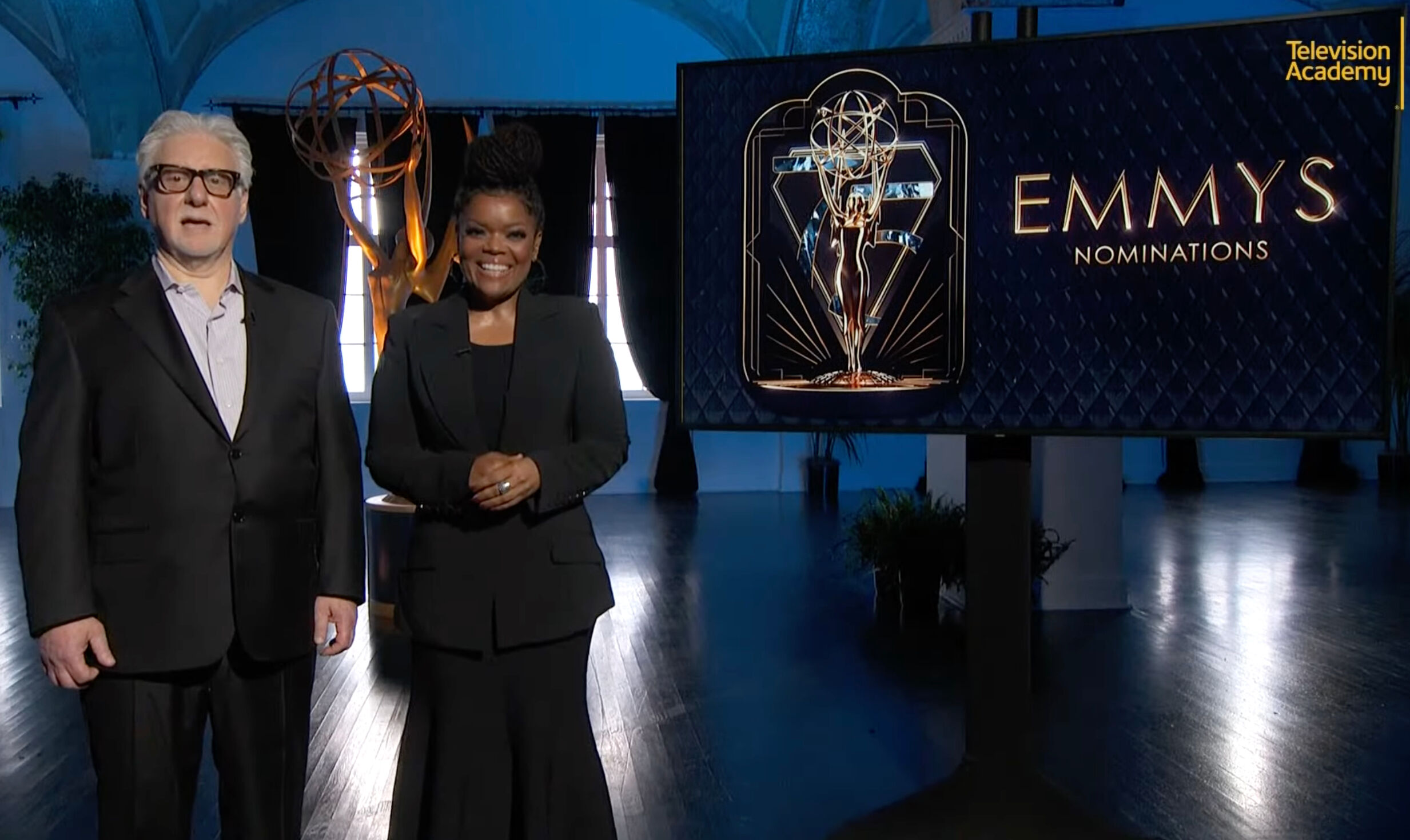 Television Academy chair Frank Scherma and Yvette Nicole Brown announce the 2023 Emmy nominees.
