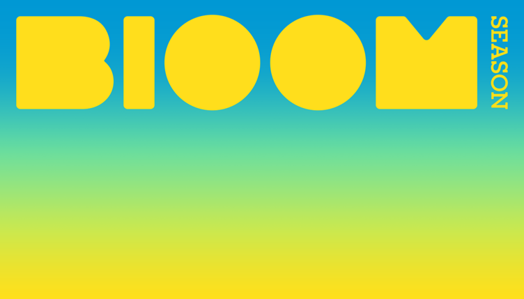 Yellow, blue, and green Bloom logo 