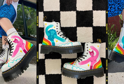 Conservatives are outraged that Dr. Martens made a customized pair of boots supporting trans people
