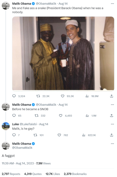 Barack Obama's half-brother called him an anti-gay slur on social media ...