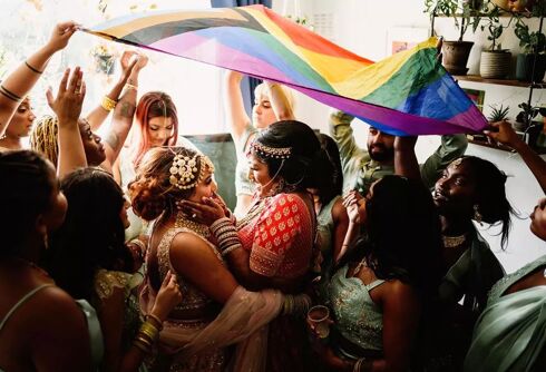 Queer Muslim couple’s joyous wedding photos go viral