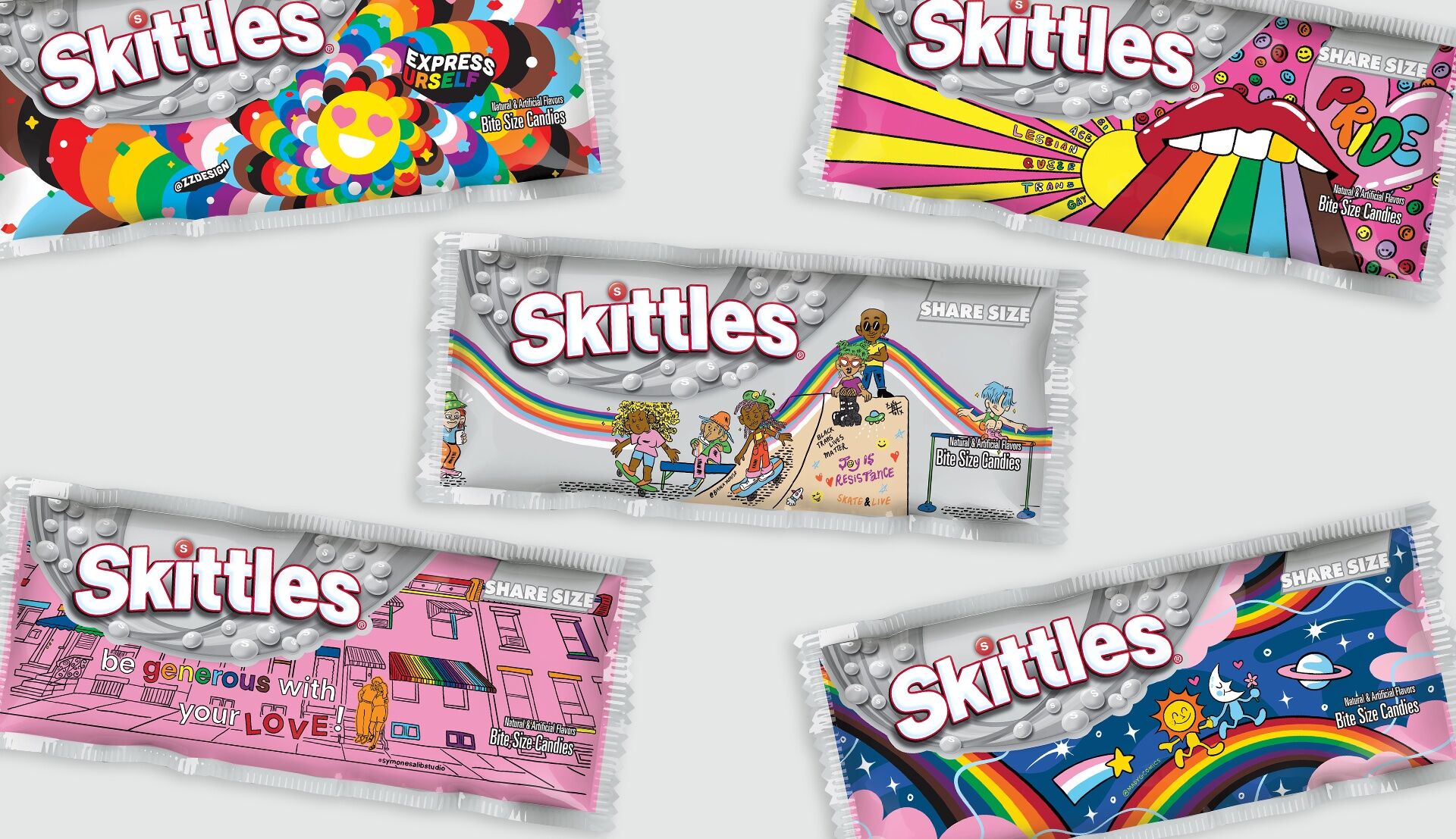 Skittles, Pride, GLAAD, LGBTQ, designers, boycott, right-wing, rainbow, Mars Launches SKITTLES® Pride Packs To Support The LGBTQ+ Community